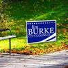 A personalized campaign yard sign