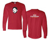 Red Dan Crenshaw Face Graphic Long Sleeve Shirt