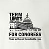 Term Limits for Congress white tshirt